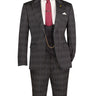 Vinci Black Slim Fit 3 Piece Suit - SV1W-1