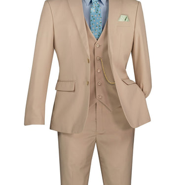 Vinci Stone Slim Fit 3 Piece Suit - SV2900