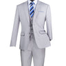 Vinci Light Gray Slim Fit 3 Piece Suit - SV2900