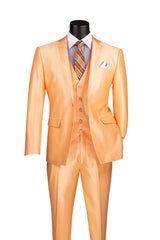Vinci 3 Piece Slim Fit Suit in Melon - SV2D-1