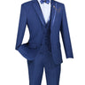 Vinci Blue Slim Fit 3 Piece Tuxedo - SV2T-8