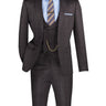 Vinci Black Slim Fit 3 Piece Suit - SV2W-8