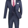 Vinci Navy Slim Fit 3 Piece Suit - SV2W-8