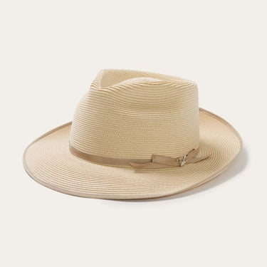 Stetson Stratoliner Milan Straw Fedora in Sand