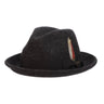 Scala Baltimore Crushable Wool Felt Fedora in Charcoal #color_ Charcoal