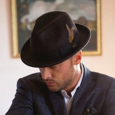 Scala Baltimore Crushable Wool Felt Fedora in #color_