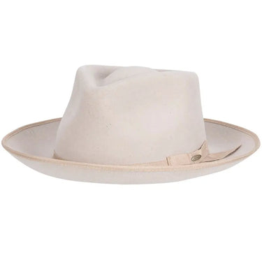 Scala Puebla Wool Felt Fedora in Silverbelly