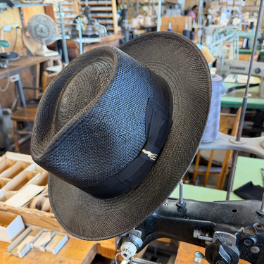 Bellissimo Fox Elite in Black on Black Panama Hat