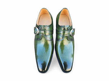 Carrucci Shoes Signature Buckle Monk Strap Shoe