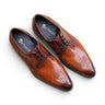 Carrucci Shoes Signature Burnished Derby Dress Shoe in Cognac
