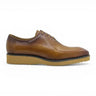Carrucci Shoes Signature Wholecut Oxford Dress Shoe in Cognac #color_ Cognac