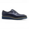 Carrucci Shoes Signature Wholecut Oxford Dress Shoe in Navy #color_ Navy