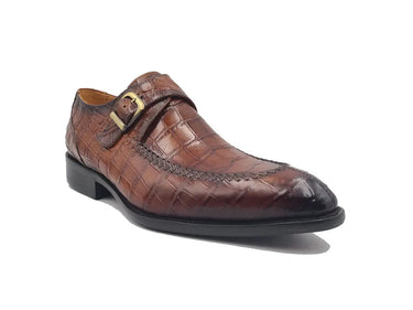 Carrucci Shoes Single Monk Buckle Split Toe Loafer