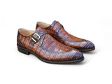 Carrucci Shoes Single Monk Buckle Split Toe Loafer in Whisky