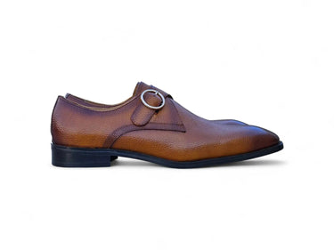 Carrucci Shoes Single Monk Strap Plain Toe Shoes