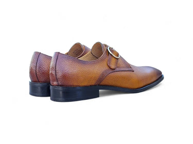 Carrucci Shoes Single Monk Strap Plain Toe Shoes