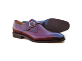 Carrucci Shoes Single Monk Strap Plain Toe Shoes