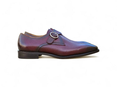 Carrucci Shoes Single Monk Strap Plain Toe Shoes