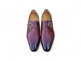 Carrucci Shoes Single Monk Strap Plain Toe Shoes
