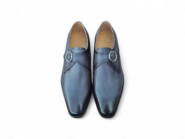 Carrucci Shoes Single Monk Strap Plain Toe Shoes