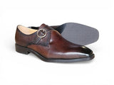 Carrucci Shoes Single Monk Strap Plain Toe Shoes