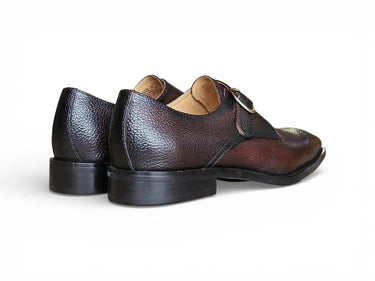 Carrucci Shoes Single Monk Strap Plain Toe Shoes