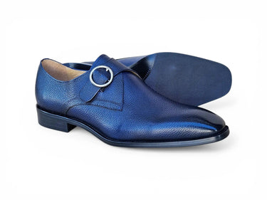 Carrucci Shoes Single Monk Strap Plain Toe Shoes