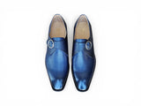 Carrucci Shoes Single Monk Strap Plain Toe Shoes