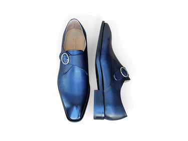 Carrucci Shoes Single Monk Strap Plain Toe Shoes