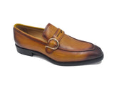 Carrucci Shoes Single Monk Strap Modern Buckle Dress Shoe