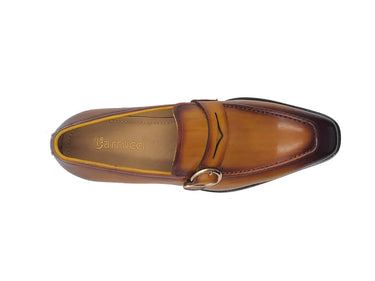 Carrucci Shoes Single Monk Strap Modern Buckle Dress Shoe