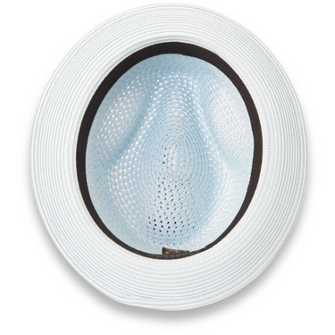Ferrecci Castor in Sky Blue Crushable Straw Fedora