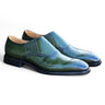 Carrucci Shoes Medallion Slip-On Dress Loafer in Olive #color_ Olive