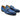 Carrucci Shoes Gold Horse Bit Soft Calf Leather Loafer in Blue #color_ Blue