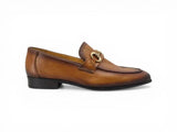 Carrucci Shoes Gold Horse Bit Soft Calf Leather Loafer