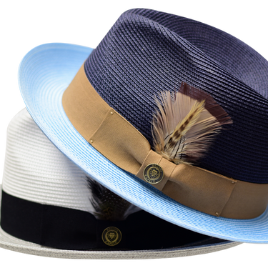 Bruno Capelo South Beach Two-Tone Straw Snap Brim Fedora