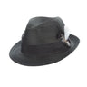 Stacy Adams Belmont Poly Braid Fedora in Black #color_ Black