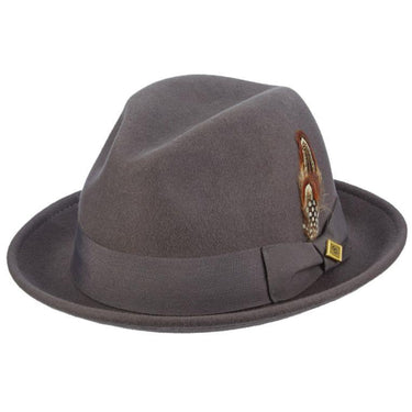 Stacy Adams Chelsea Wool Felt Fedora in Grey