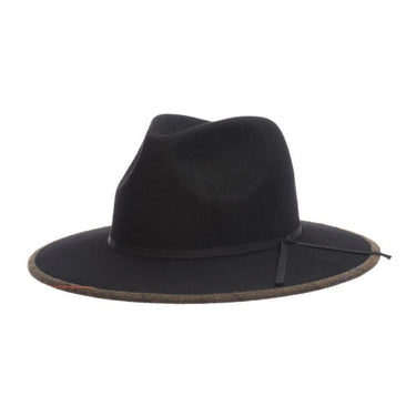 Stacy Adams Finlay Wide Brim Wool Fedora in Black