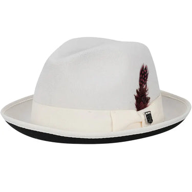 Stacy Adams GT ProvatoKnit™ Pinch Front Fedora in White #color_ White