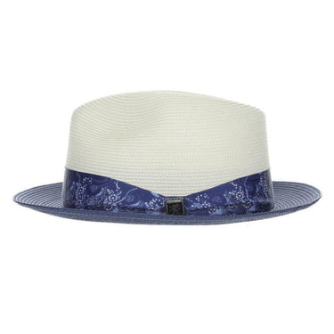 Stacy Adams Haring Straw Trilby Fedora in #color_