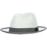 Stacy Adams Keff Faux Linen Fedora in Ivory #color_ Ivory