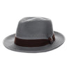 Stacy Adams Pacetti Paper Braid Straw Fedora in Slate #color_ Slate