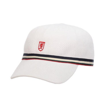 Stacy Adams Rosedale Poly Knit Baseball Cap in White #color_ White