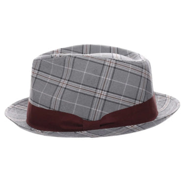 Stacy Adams Stanza Polyester Plaid Fedora in