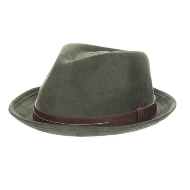 Stacy Adams Wexford Suede Fedora in Sage Green #color_ Sage Green