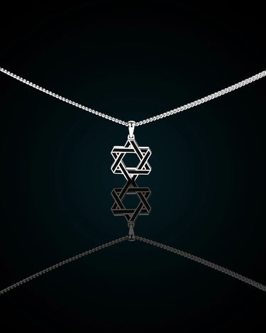 Star Of David Pendant - Black Onyx