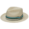 Stetson 8th & Ocean Milan Straw Fedora in Ivory #color_ Ivory