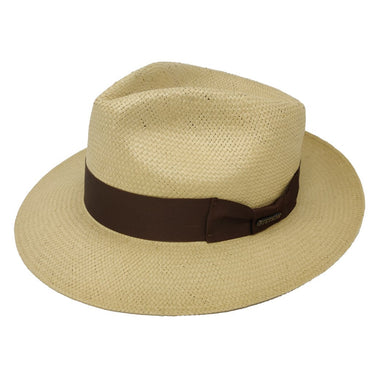 Stetson Adventurer Shantung Straw Fedora in Butterscotch