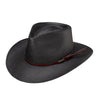 Stetson Belgrade Shantung Straw Outdoor Hat in Black #color_ Black